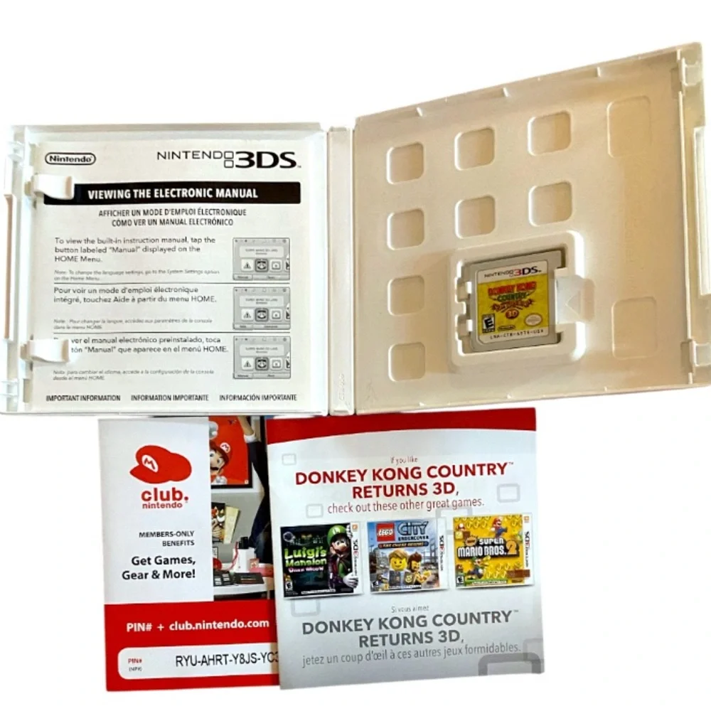 Donkey Kong Country Returns 3D Nintendo 3DS Tested CIB TESTED Original Owner